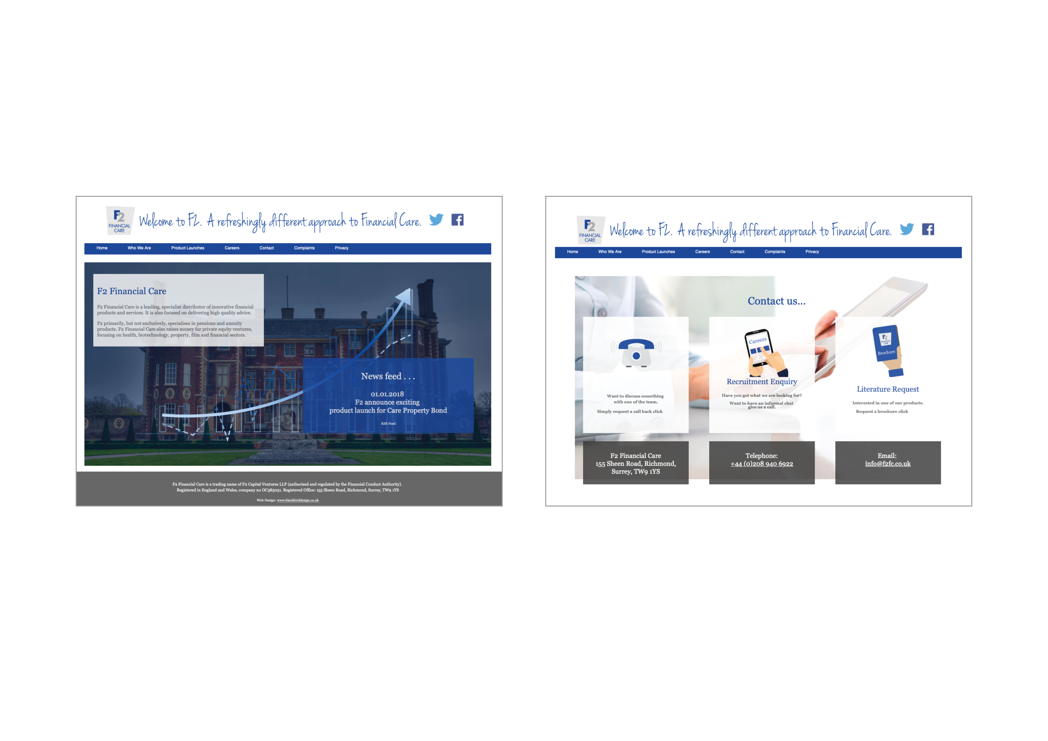 F2 Financial Care Branding and Website