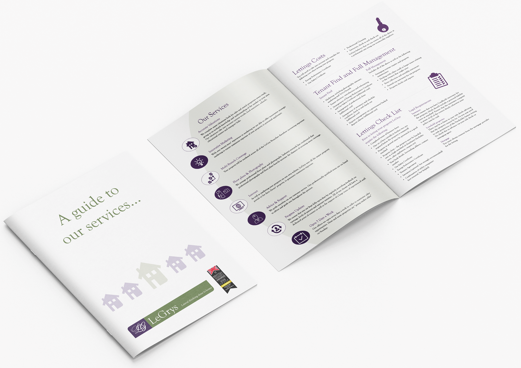 Legrys Independent Estate Agents: Shop signage, Advertising and Brochures